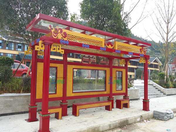 仿古候车亭如约亮相北京